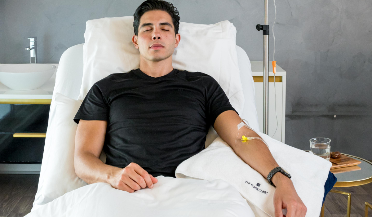 Patient on Immunity IV therapy